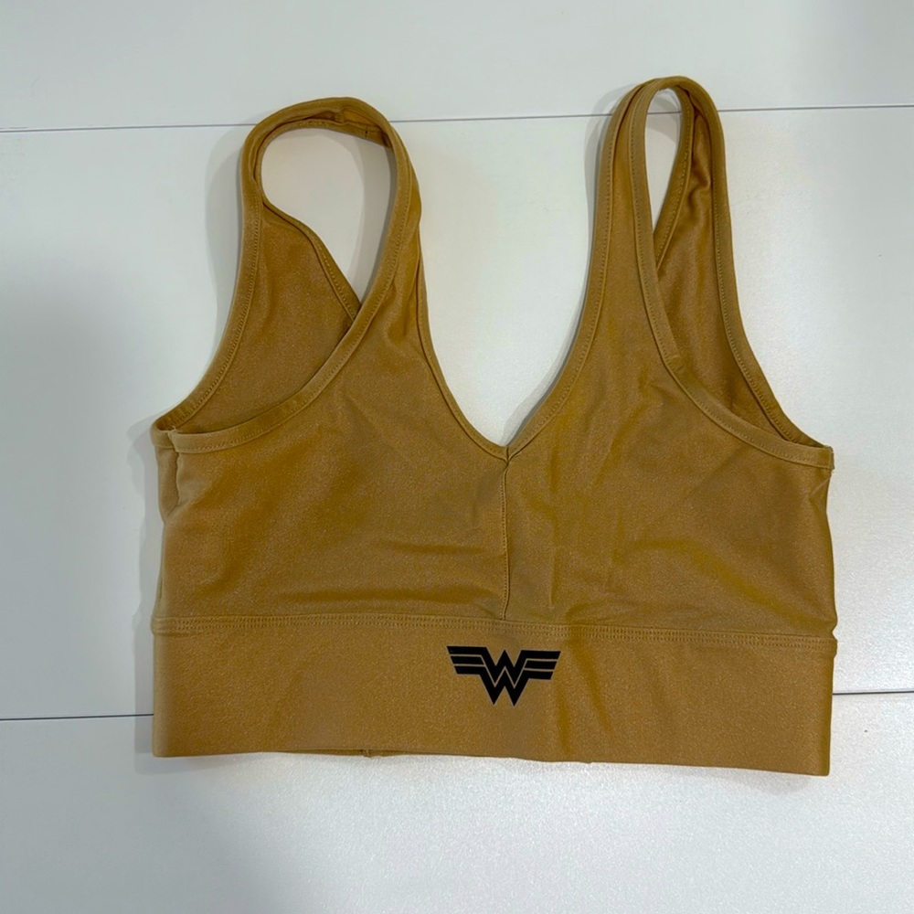 Gold Wonder Woman Sport Bra. Size small